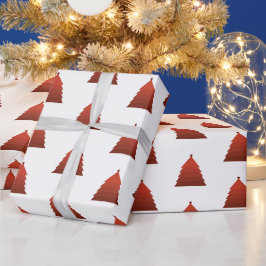 Cadeau Papier d'enveloppement de sapin rouge