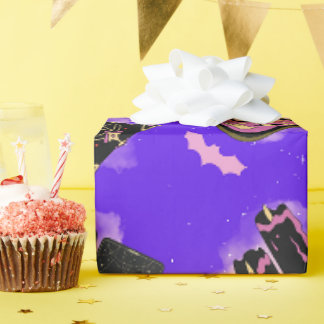 Cadeau Papier d'enveloppement de sorcière Pastel - Kawaii