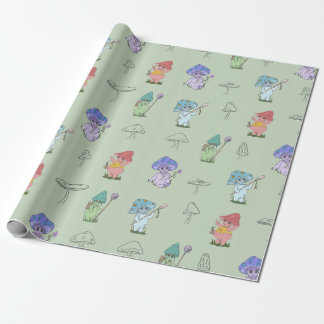 Cadeau Papier d'enveloppement de spiritueux de champignon