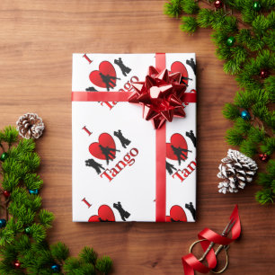 Cadeau Papier d'enveloppement de tango du coeur