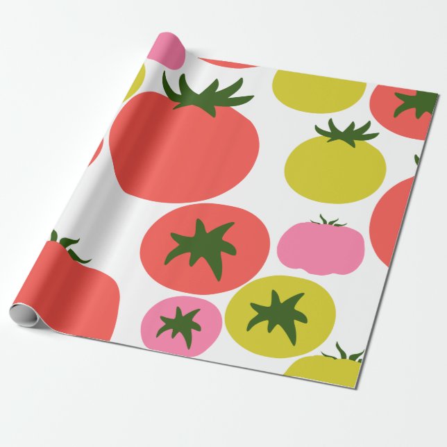 Cadeau Papier d'enveloppement de tomate mûre (Déroulé)