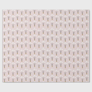 Cadeau Papier d'enveloppement de tulipe rose poussiéreux