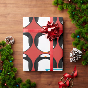 Cadeau Papier d'enveloppement de vacances pour pingouin p