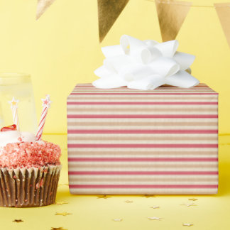 Cadeau Papier d'enveloppement de vacances rouge et beige
