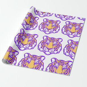 Cadeau Papier d'enveloppement de ventilateur de tigre tir
