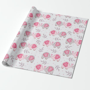 Cadeau Papier d'enveloppement d'éléphants