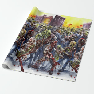 Cadeau Papier d'enveloppement déplaisant Zombie