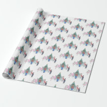 Papier d'enveloppement des arbres de Noël