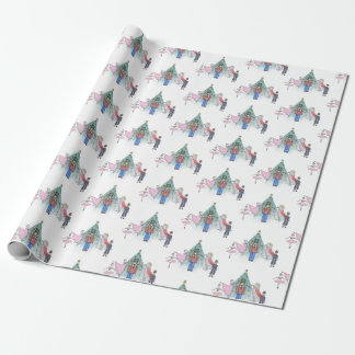 Cadeau Papier d'enveloppement des arbres de Noël