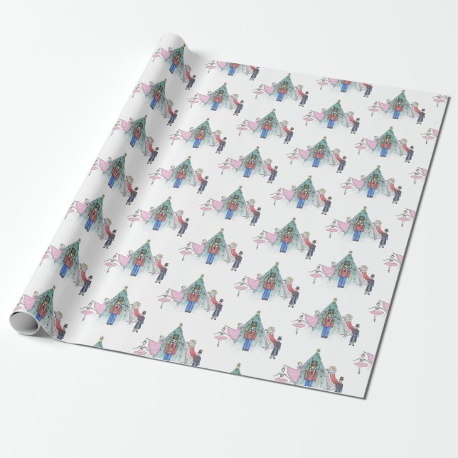 Cadeau Papier d'enveloppement des arbres de Noël (Déroulé)