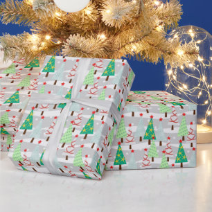 Cadeau Papier d'enveloppement des arbres de Noël