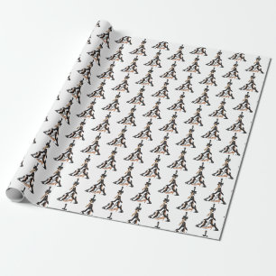 Cadeau Papier d'enveloppement des arbres de Noël à talons