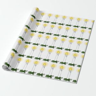 Cadeau Papier d'enveloppement des bougies de l'Avent