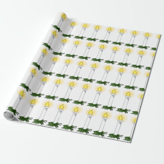 Cadeau Papier d'enveloppement des bougies de l'Avent