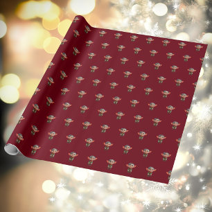 Cadeau Papier d'enveloppement des elfes de Noël de papa f
