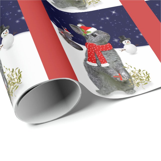 Cadeau Papier d'enveloppement des kits de Noël (rouge) (Coin rond)