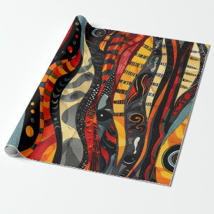 Cadeau Papier d'enveloppement des Motifs tribaux africain
