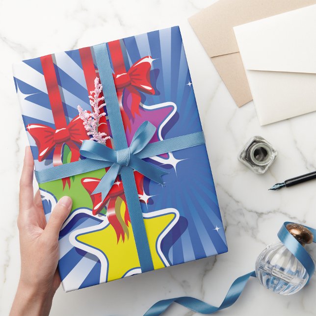 Cadeau Papier d'enveloppement des ornements de Noël (Créateur téléchargé)