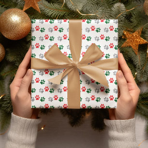 Cadeau Papier d'enveloppement des pattes de Noël