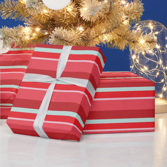 Cadeau Papier d'enveloppement des rayures de Noël (Vacances)