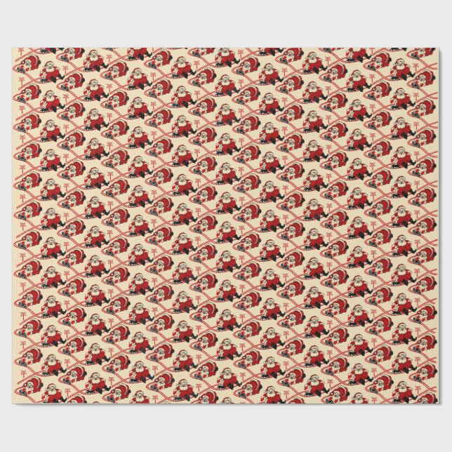 Cadeau Papier d'enveloppement des trains de Noël (Plat)