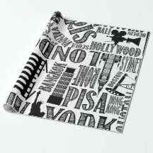 Papier d'enveloppement des villes du monde
