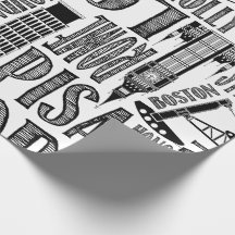 Papier d'enveloppement des villes du monde