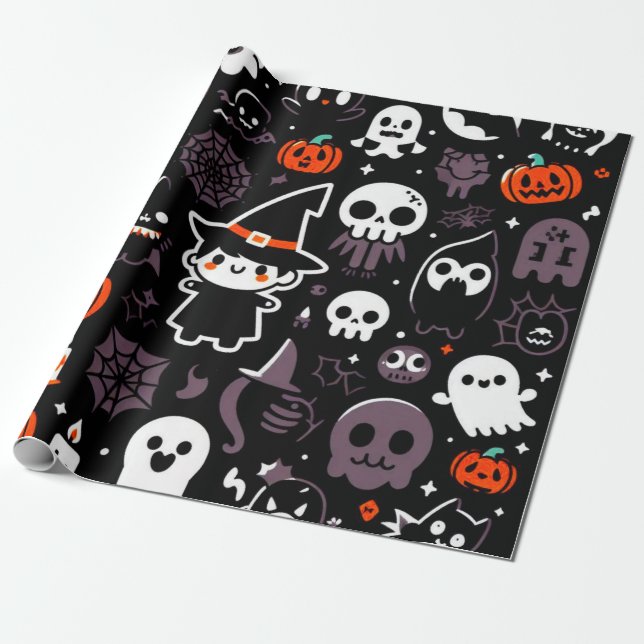 Cadeau Papier d'enveloppement d'Halloween (Déroulé)