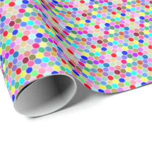 Cadeau Papier d'enveloppement d'hexagone
