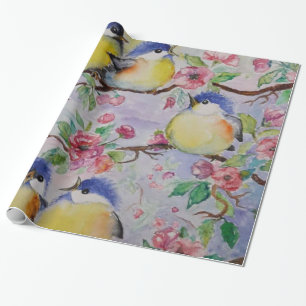 Cadeau Papier d'enveloppement d'oiseaux mignons