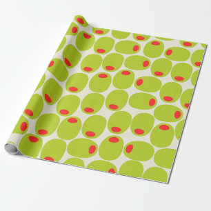 Cadeau Papier d'enveloppement d'olives mignonnes