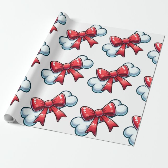 Cadeau Papier d'enveloppement d'os de chien de Noël (Déroulé)