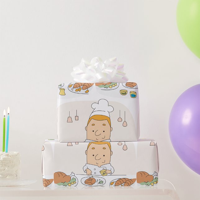 Cadeau Papier d'enveloppement du chef au travail (Créateur téléchargé)