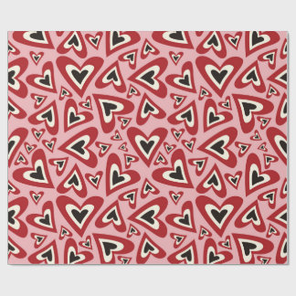 Cadeau Papier d'enveloppement du coeur d'amour