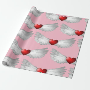 Cadeau Papier d'enveloppement du coeur FENCÉ