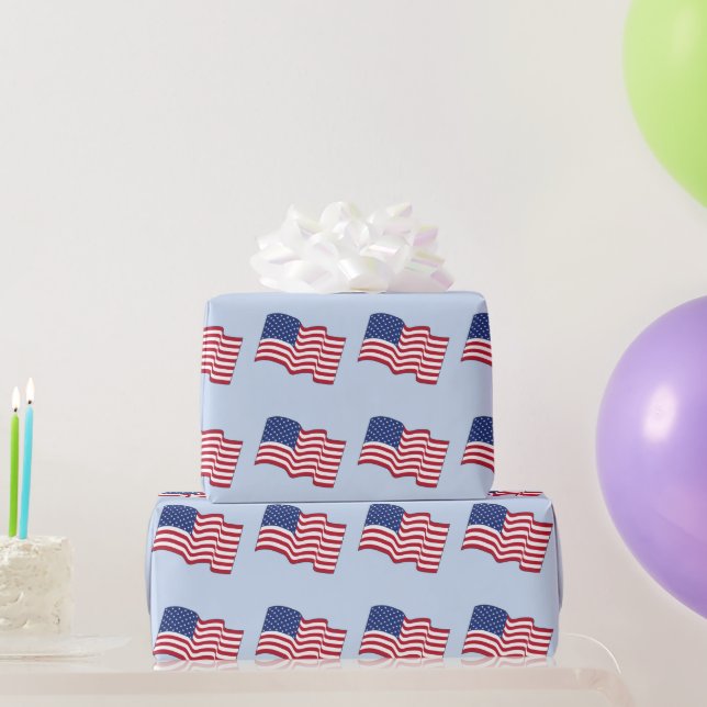 Cadeau Papier d'enveloppement du drapeau américain patrio (Cadeaux de fête)