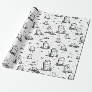 Cadeau Papier d'enveloppement Eerie Tombstone