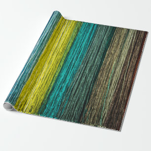 Cadeau Papier d'enveloppement en bois couleur arc-en-ciel
