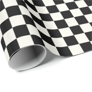 Cadeau Papier d'enveloppement en carton noir et blanc