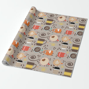 Cadeau Papier d'enveloppement en latte de café