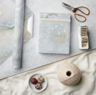 Cadeau Papier d'enveloppement en marbre bleu parties scin