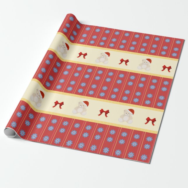 Cadeau Papier d'enveloppement en peluche de Noël (Déroulé)