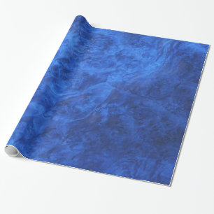 Cadeau Papier d'enveloppement en velours bleu saphir