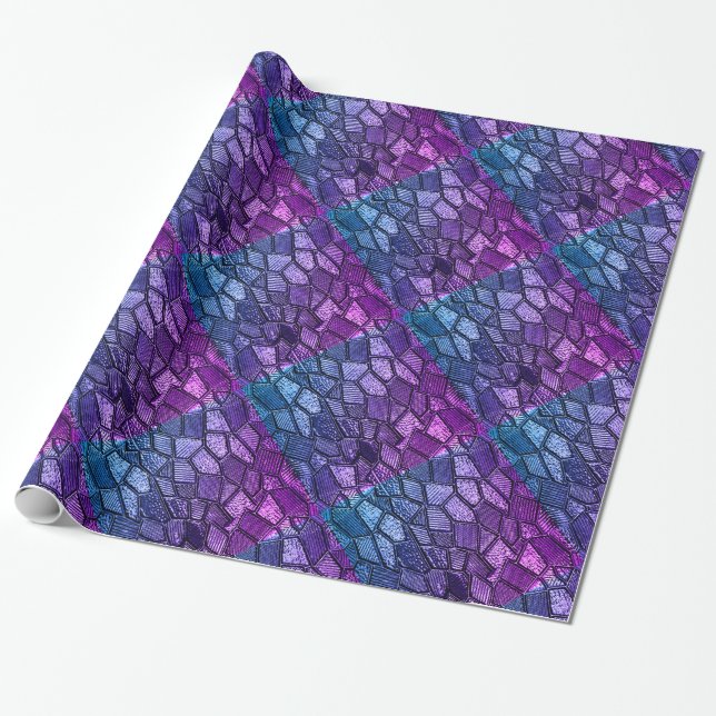Cadeau Papier d'enveloppement en verre de mosaïque ultra  (Déroulé)