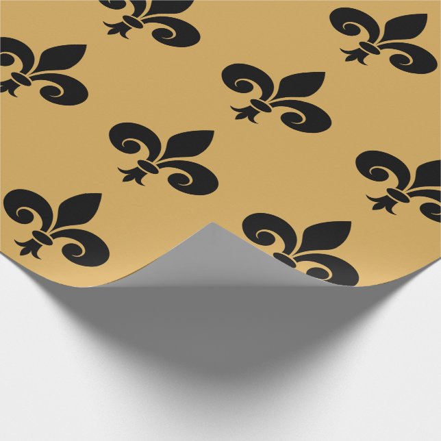Cadeau Papier d'enveloppement Fleur De Lis (Coin)