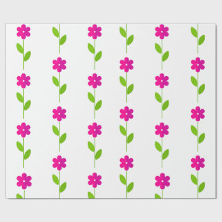 Cadeau Papier d'enveloppement floral mou et brillant