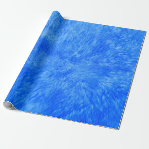 Cadeau Papier d'enveloppement français fourrure bleu