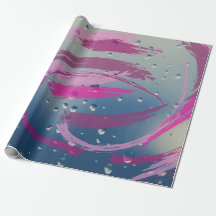 Papier d'enveloppement Fuchsia et rose pâle