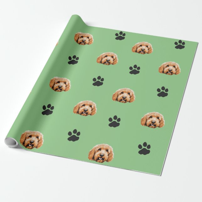 Cadeau Papier d'enveloppement Goldendoodle 3 (Déroulé)
