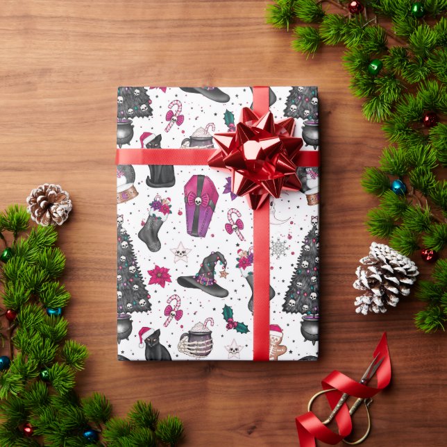 Cadeau Papier d'enveloppement gothique de Noël (Cadeau de vacances)